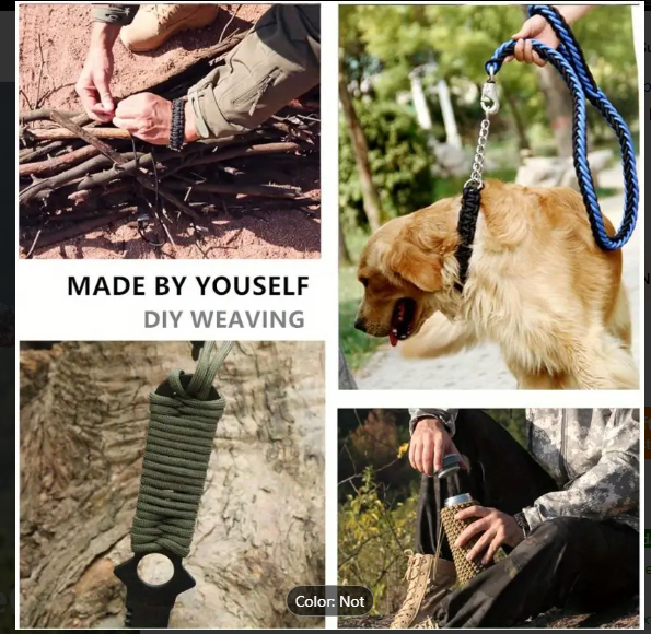 Prep-Ready 550 Paracord Prepping & Crafting Kit β 5 Buckles, 100 Feet of Survival-Grade Rope