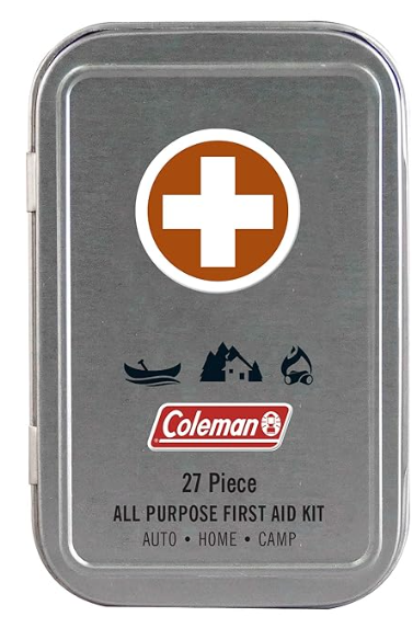 All Purpose Mini First Aid Kit, 27-Piece Assortment for Emergency Kit, Travel-Friendly, Latex-Free Bandages by Coleman