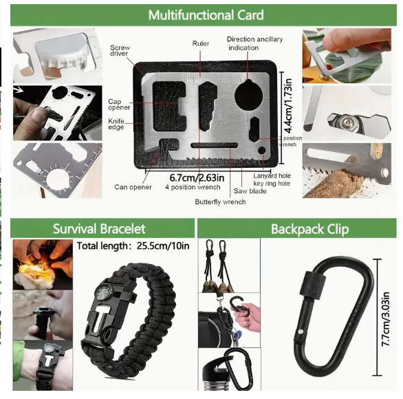 Ultimate 38‑in‑1 Survival Kit – Tactical Emergency Gear for Family Prep, Camping, &Hiking