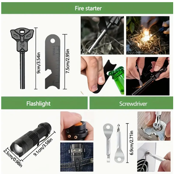 Ultimate 38‑in‑1 Survival Kit – Tactical Emergency Gear for Family Prep, Camping, &Hiking