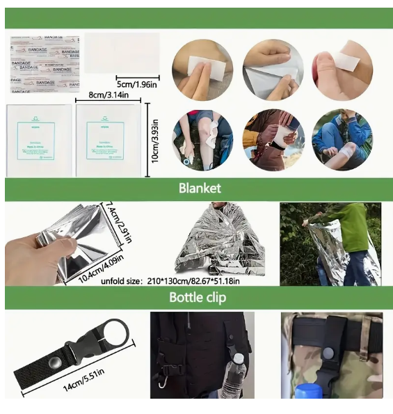 Ultimate 38‑in‑1 Survival Kit – Tactical Emergency Gear for Family Prep, Camping, &Hiking