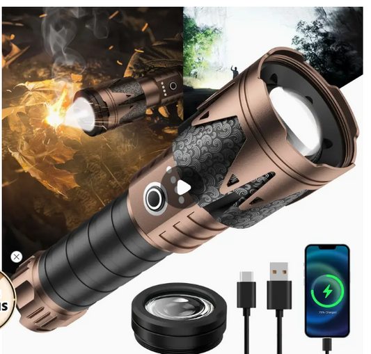 SKYFIRE LED Flashlight — Light It Up, Start a Fire, Save the Day