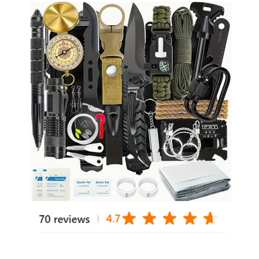 Ultimate 38‑in‑1 Survival Kit – Tactical Emergency Gear for Family Prep, Camping, &Hiking