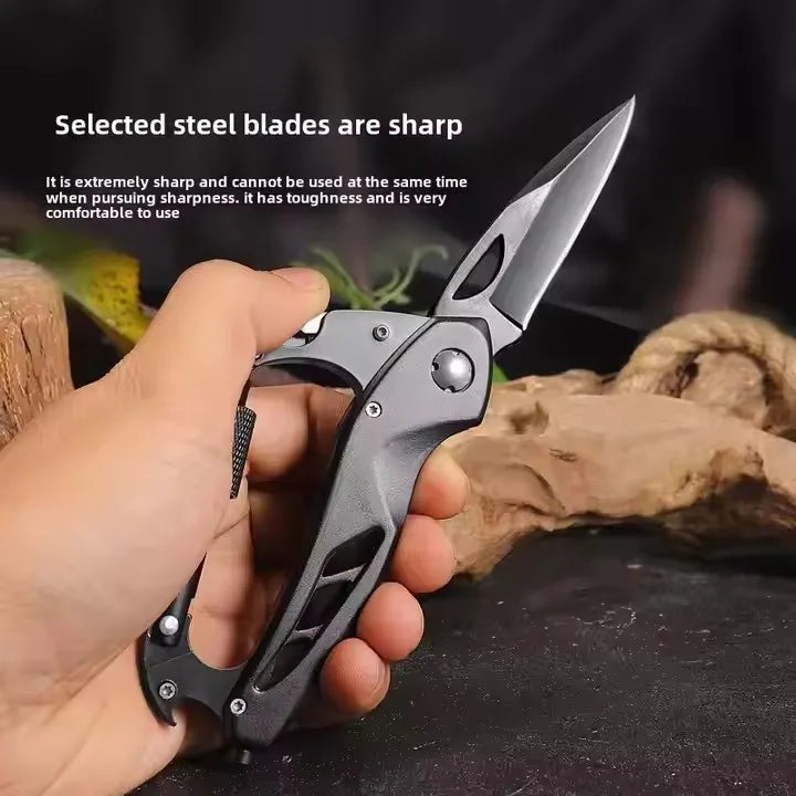 Multifunctional Carabiner Folding Knife