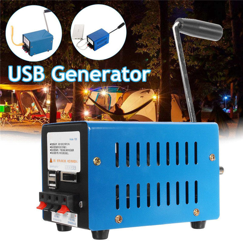 ⚡ Hand Crank Generator — USB Charging Power When the Grid Ghosts You