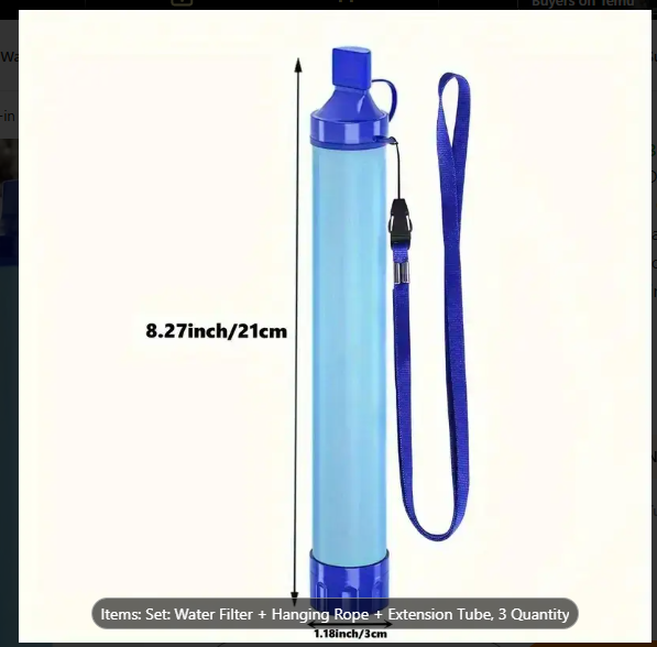 Portable Built-in Straw Filter System