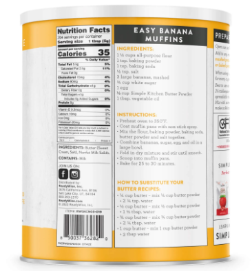Butter Powder - 204 Serving #10 Can