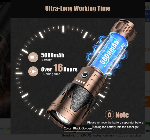 SKYFIRE LED Flashlight — Light It Up, Start a Fire, Save the Day