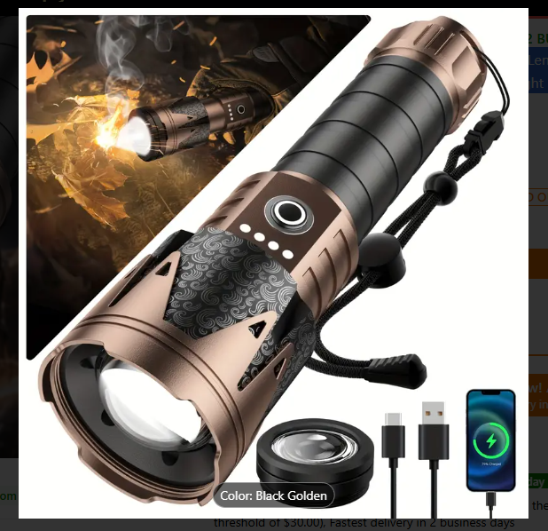 SKYFIRE LED Flashlight — Light It Up, Start a Fire, Save the Day