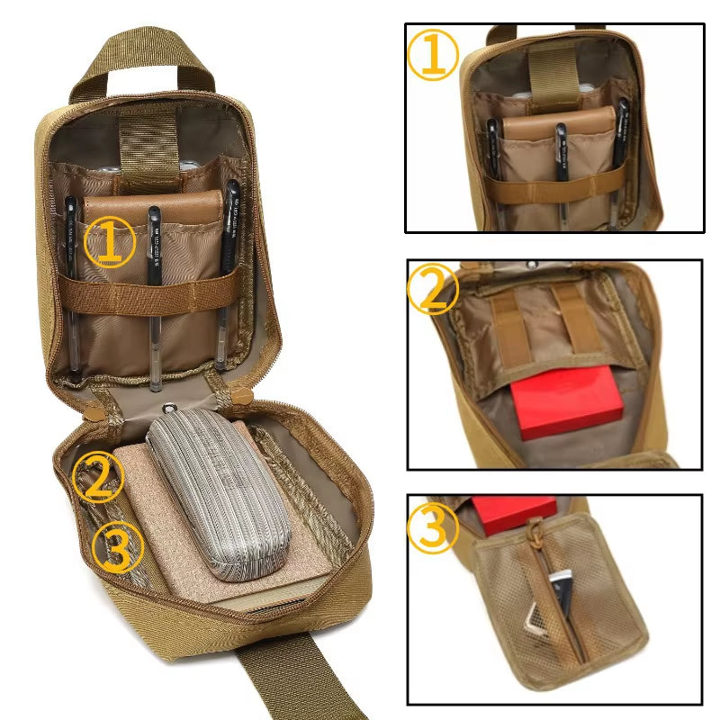 Hunting EDC Molle Pouch IFAK Waist Pack Bag Survival Emergency Medical Kit Outdoor First Aid Kit Camping Hiking Accessories