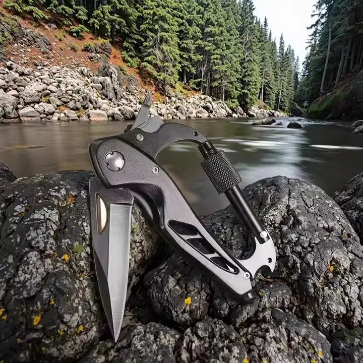 Multifunctional Carabiner Folding Knife